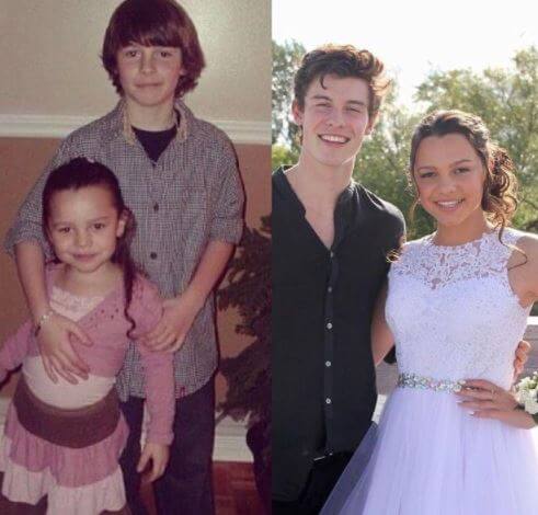 Aaliyah Mendes with her brother, Shawn Mendes.